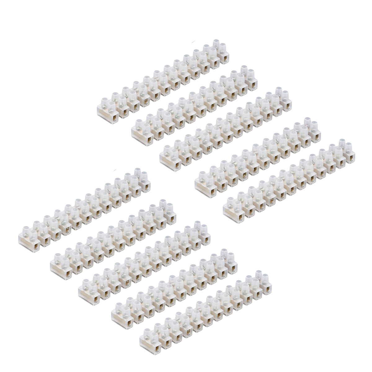 15A Connector Block Strip – 2-Way Terminal Strip for Electrical Wiring