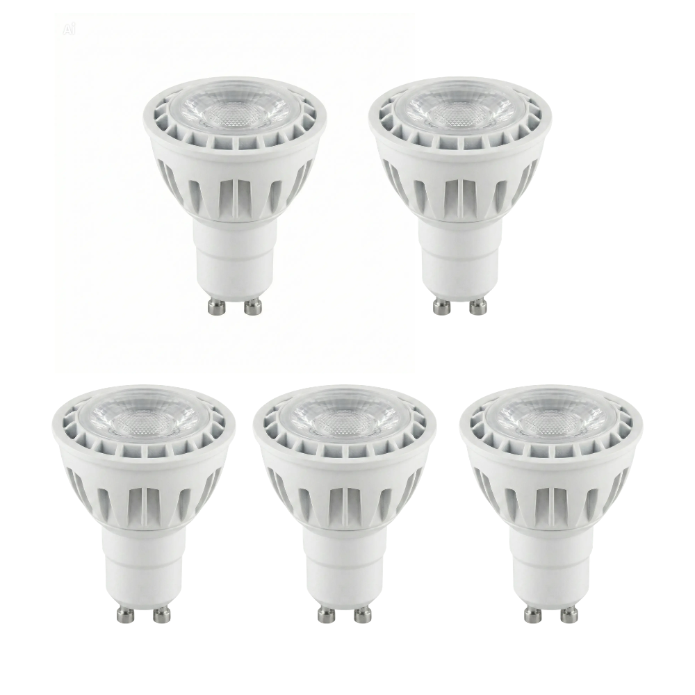 6W LED GU10 Spotlight Bulb Dimmable, 6500K Cool White, COB LED Lamp AC175–250V – Meridian Lighting