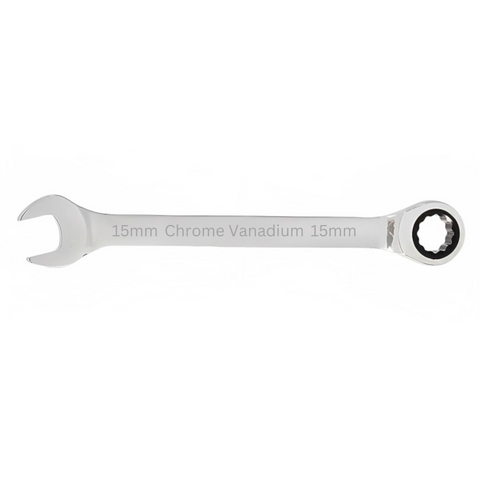 Cr-V Ratchet Spanner 15mm