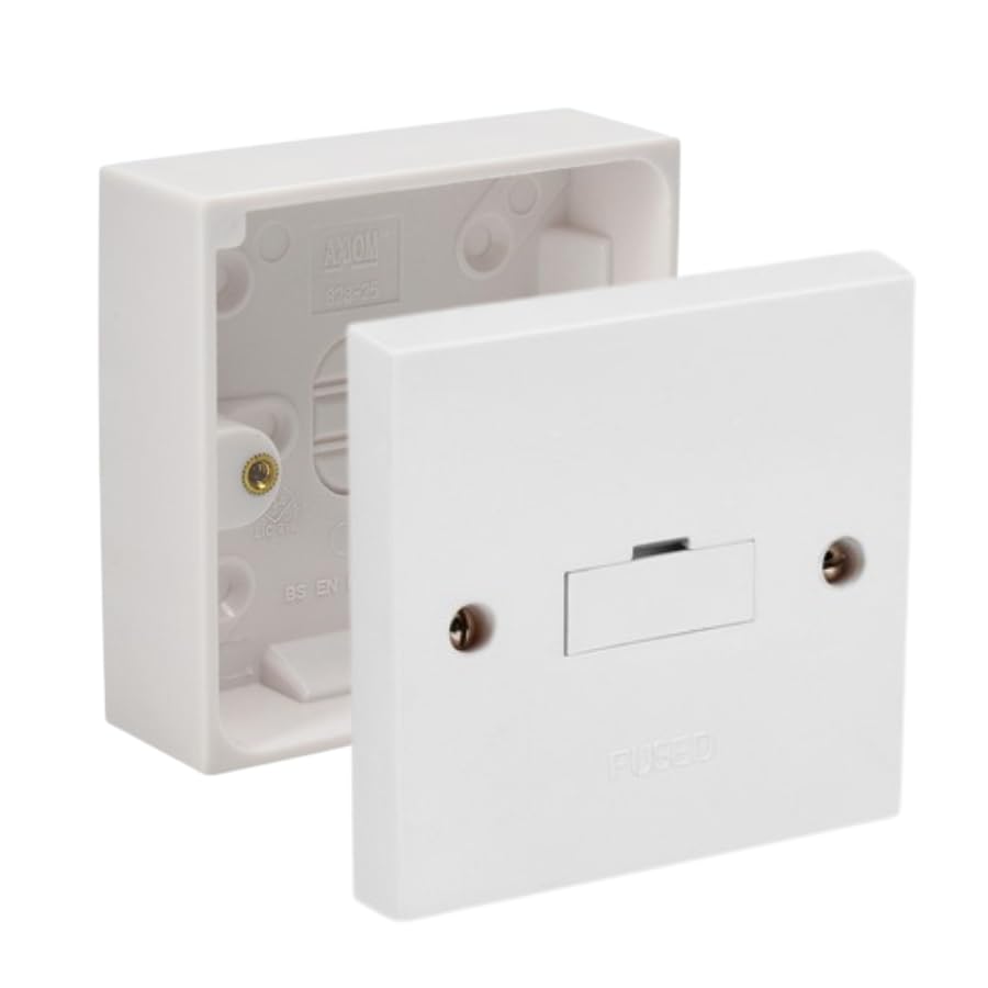 13A Unswitched Fused Spur with 25mm Back Box