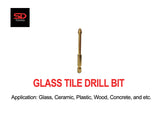 Yellow Twisted Glass Tile Drill Bit  8mm