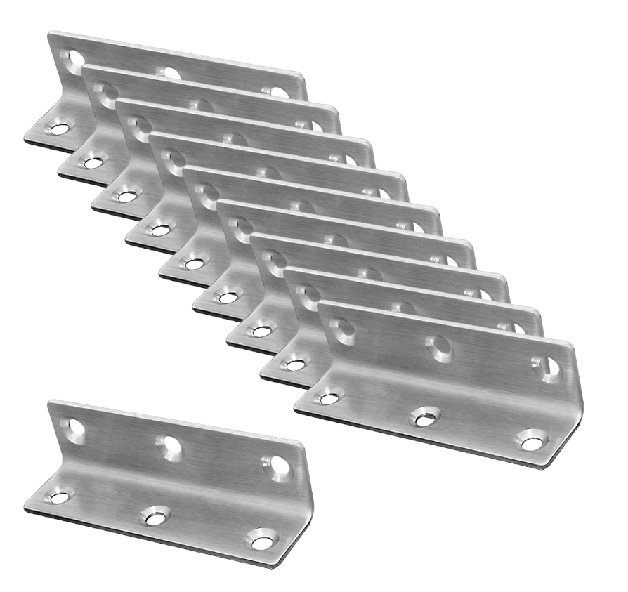 10 PCS Angle L Shaped Brackets 27x27x60mm