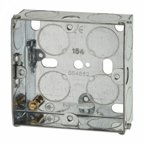 1-Gang Galvanised Steel Back Box 25mm