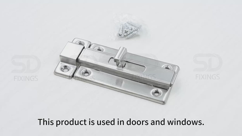 3 Inch Flat Door Bolt 43x77mm – Heavy Duty Slide Latch for Internal & External Doors