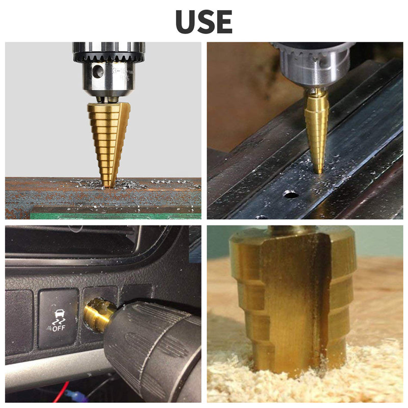 15 Step Bit 4-32mm Titanium Step Drill Bit